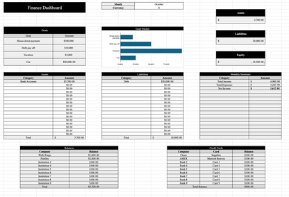 Professional Finance Dashboard
