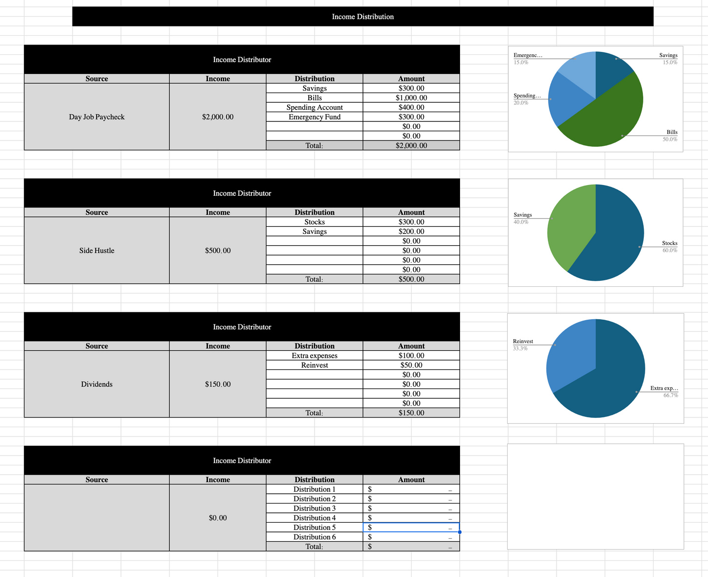 Professional Finance Dashboard